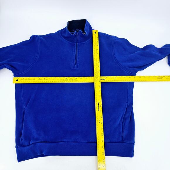 Authentic Lacoste Royal blue Cotton Quater Zip Sweatshirt Men's Size 3XL 3022 - Picture 7 of 8